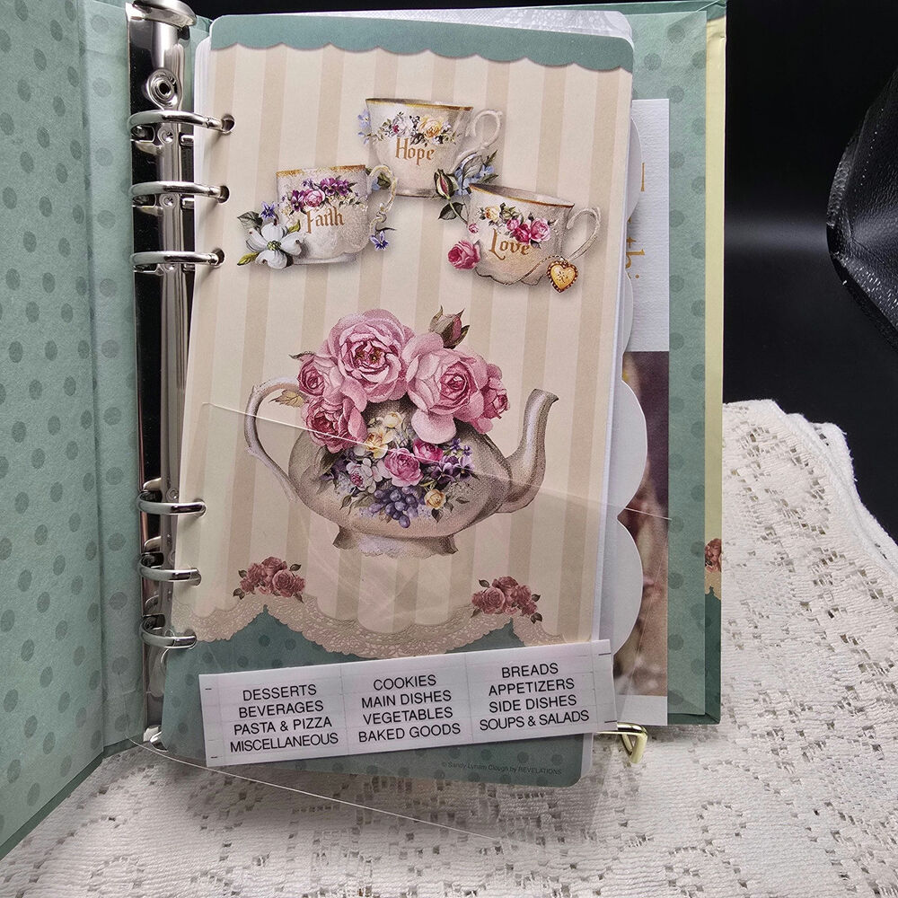 Vintage Sandy Lynam Clough Recipe Book New with Box Faith Hope Love Kitchen - Picture 2 of 12